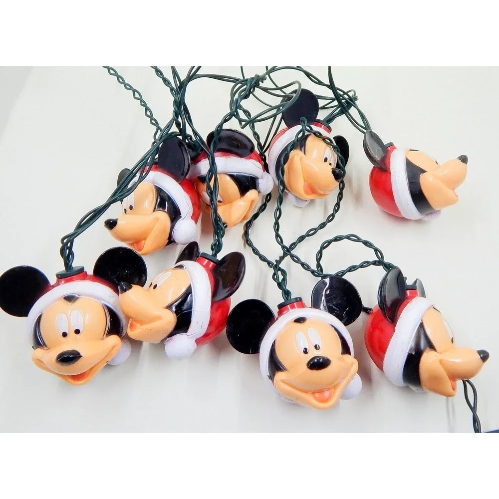 Disney Magic Holiday Blinking Mickey Mouse 8 Light String By Gemmy Battery